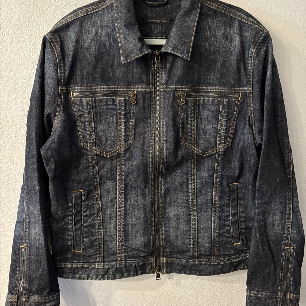 John Varvatos Dark Denim Jacket - Picture 2 of 11